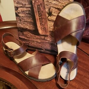 Timberland Dark Brown Leather Sandals NWT